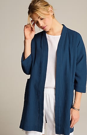 Image for Pure Jill Cotton-Gauze Jacket