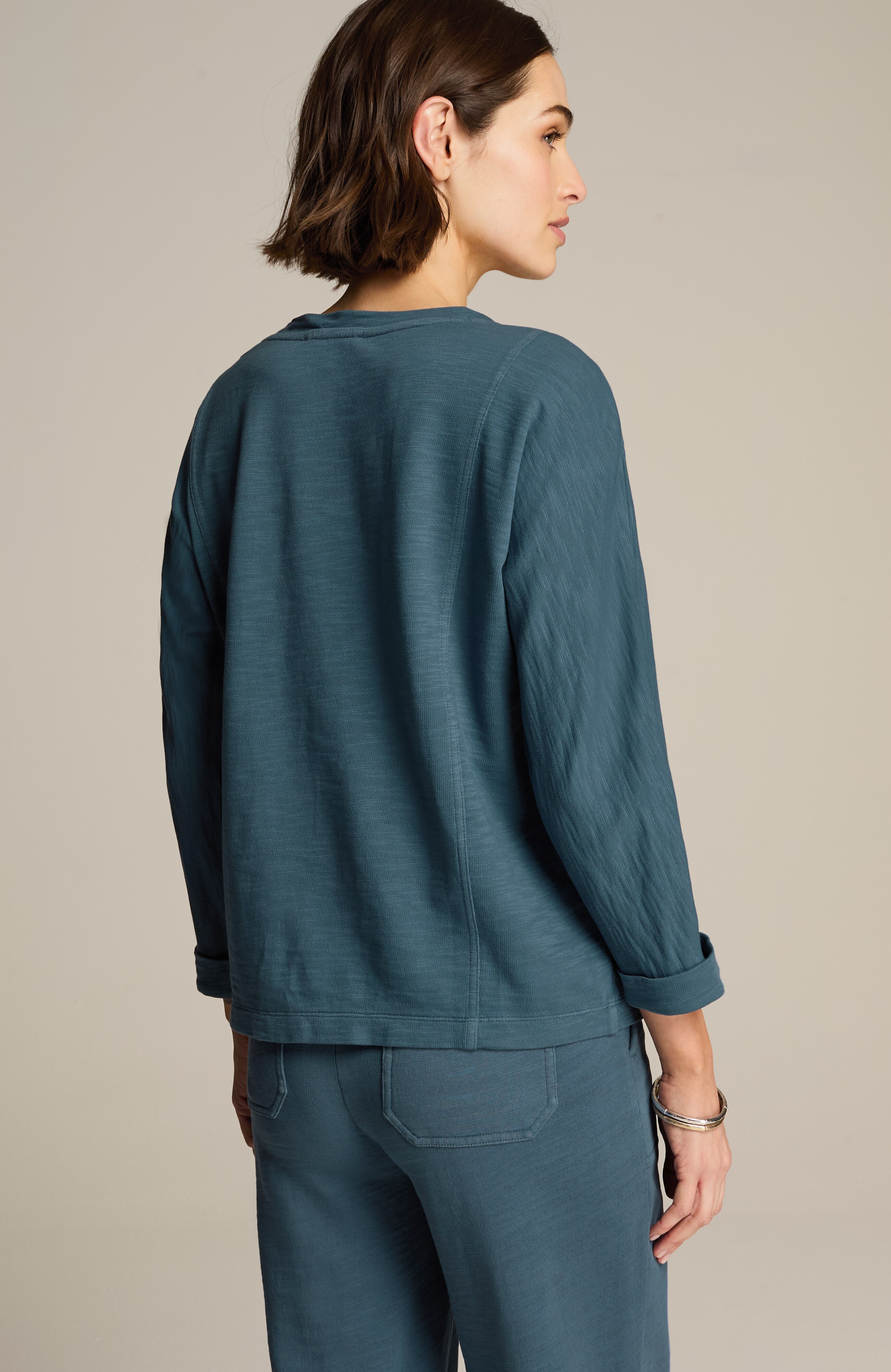 pure jill organically grown cotton seamed top