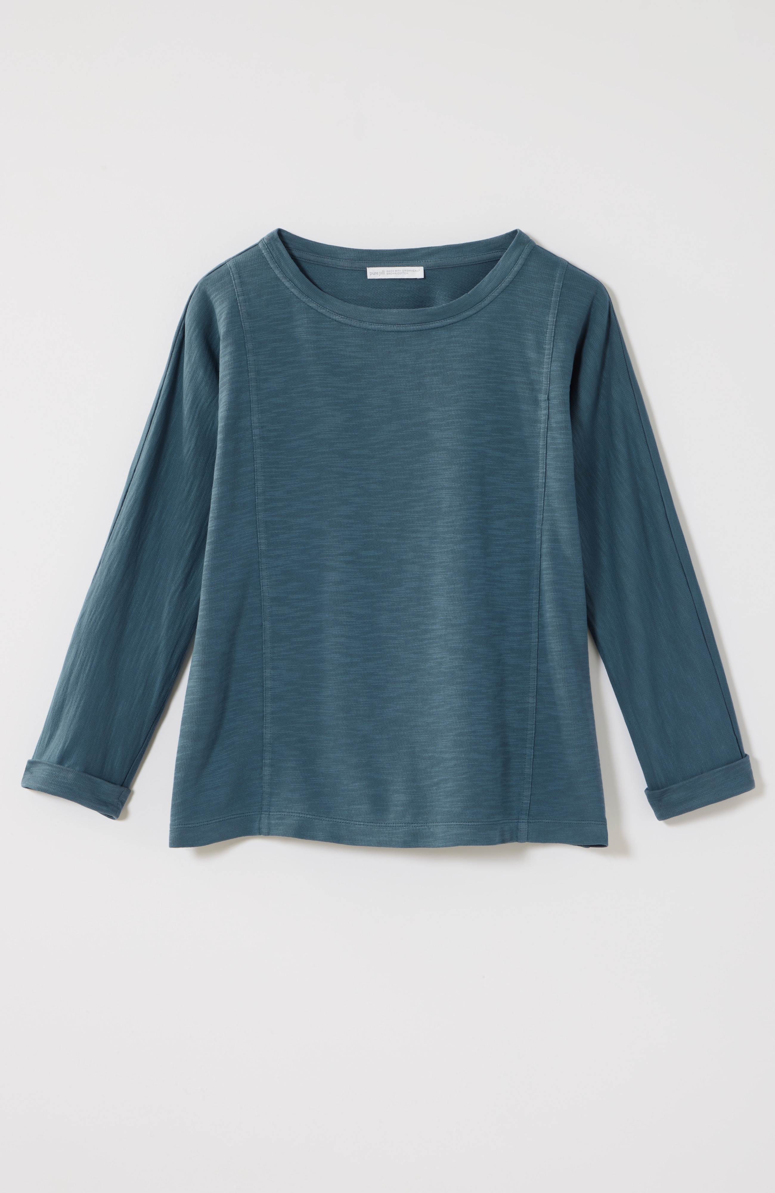 pure jill organically grown cotton seamed top