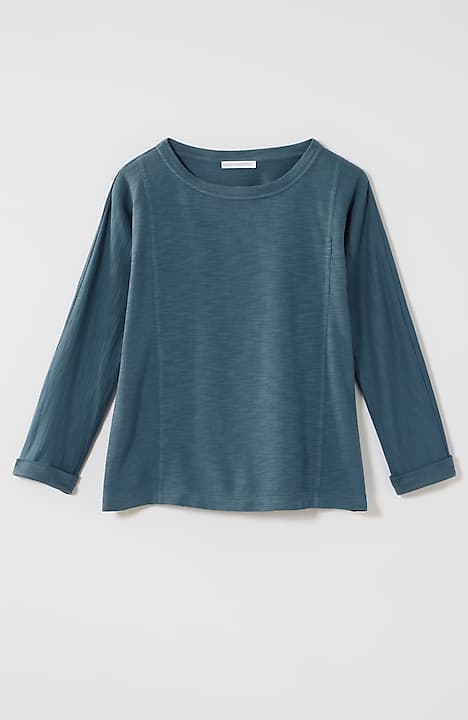 pure jill organically grown cotton seamed top
