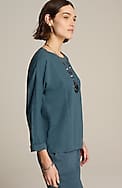pure jill organically grown cotton seamed top