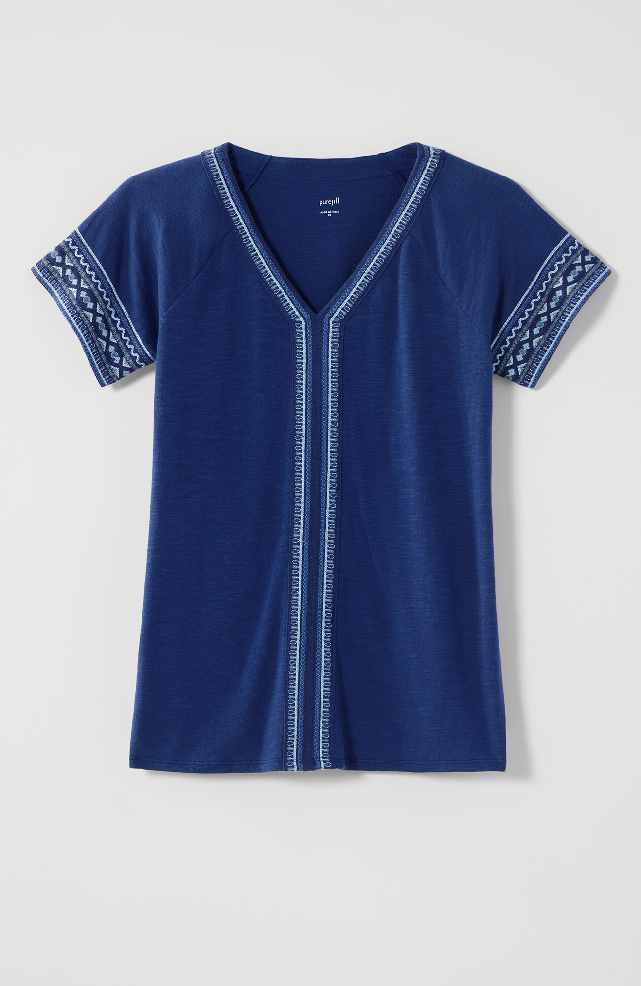 トップス WILLFULLY10th embroidery logopackT-shirt FLORAL-EMBROIDERED TOP | JJill