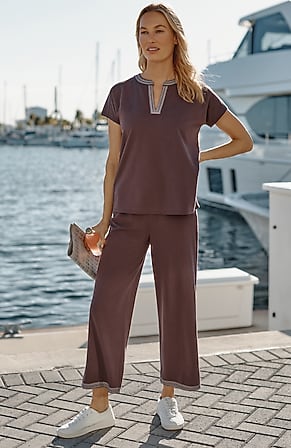 Image for Fit French Terry Embroidered Crops