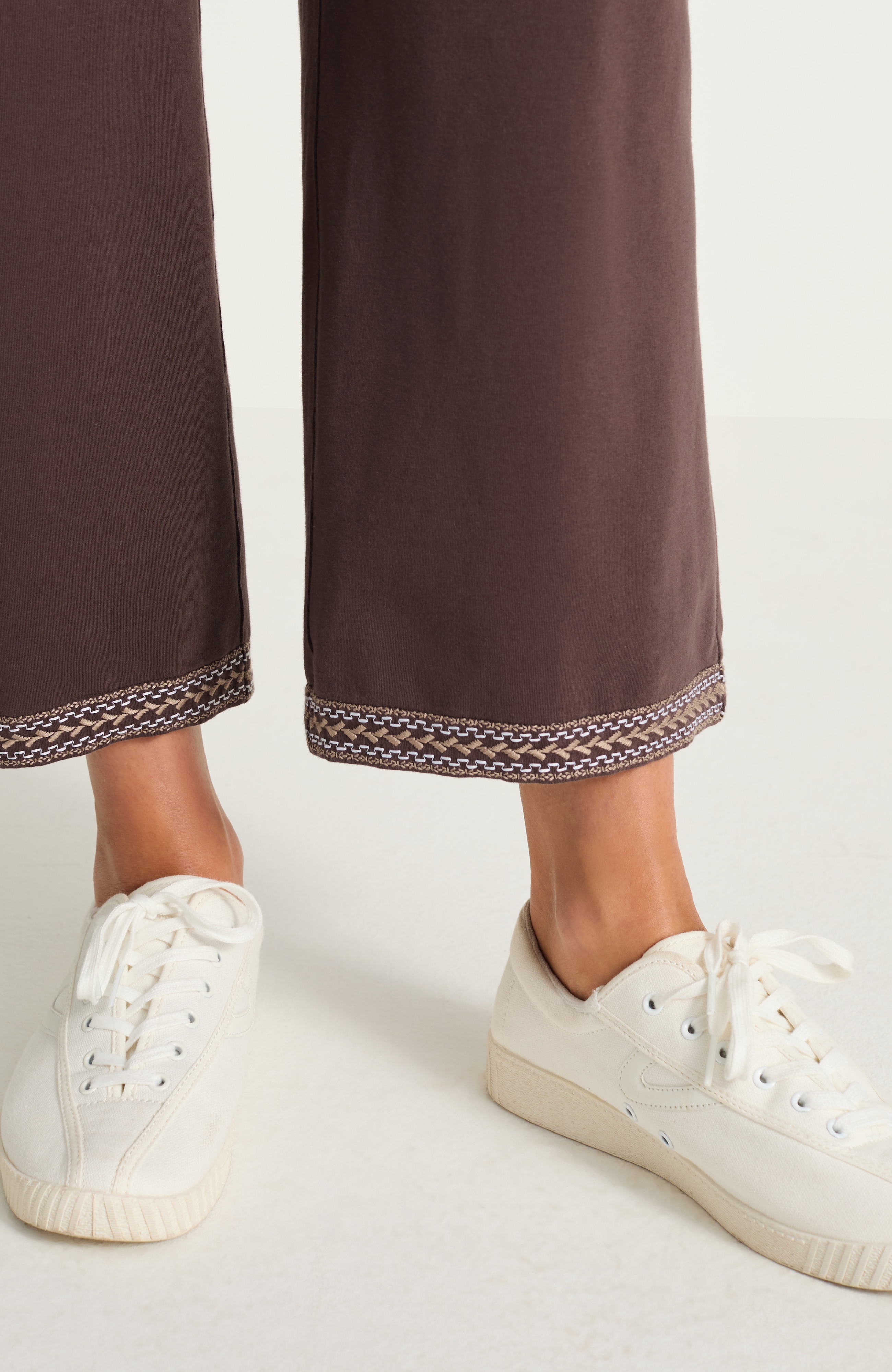 Fit French Terry Embroidered Crops | JJill