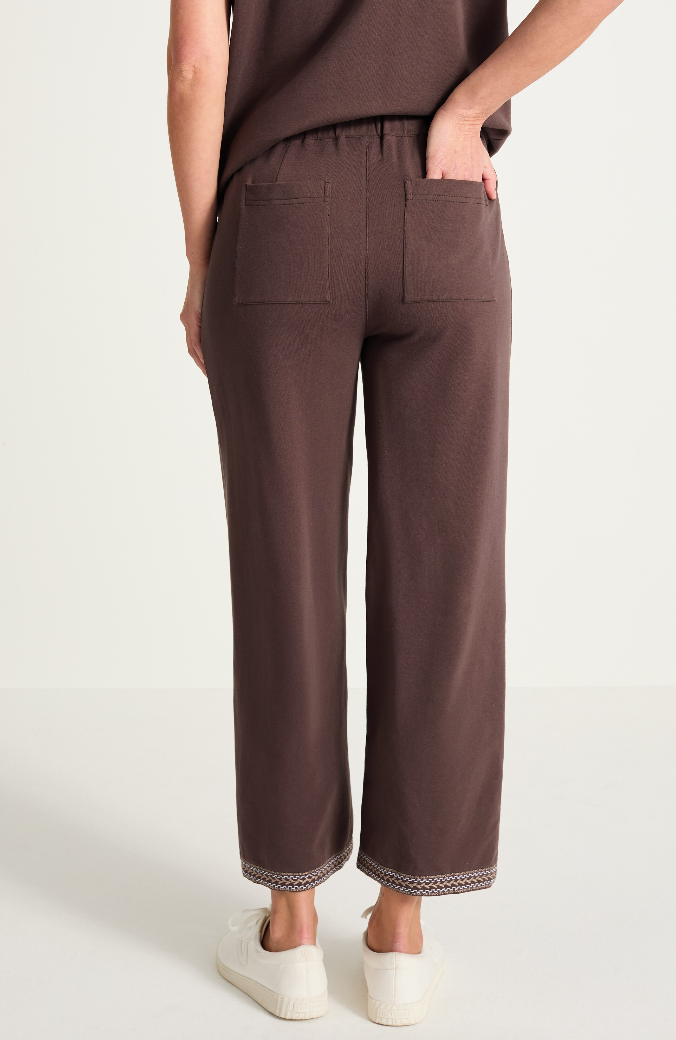 Fit French Terry Embroidered Crops | JJill