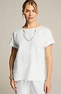 pure jill linen popover top