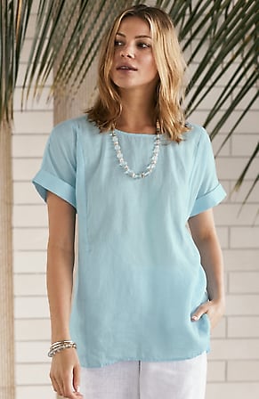 Image for Pure Jill Linen Popover Top