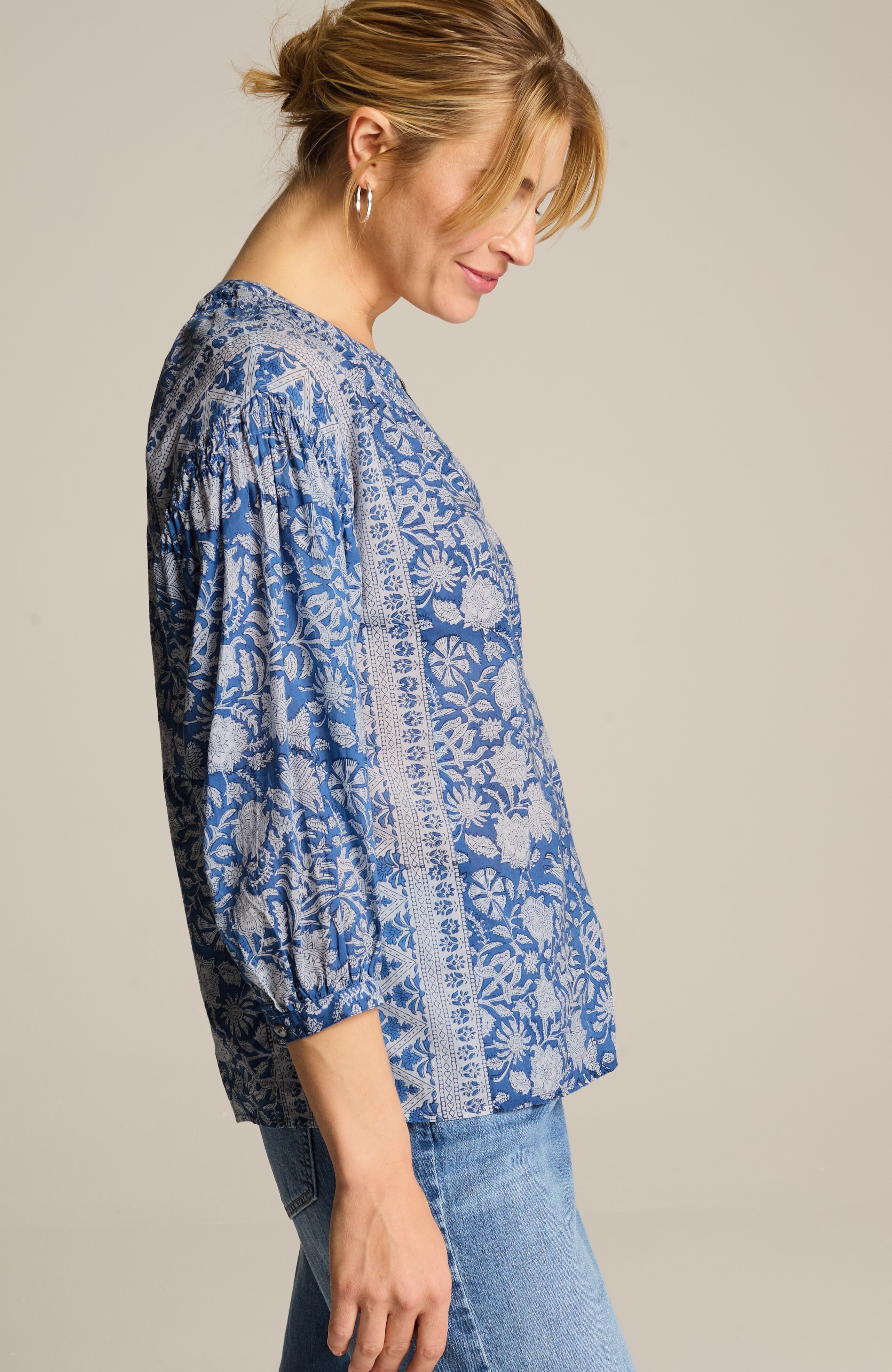PURE JILL BLOCK-PRINTED POPOVER | JJill