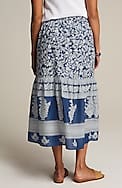pure jill border-print maxi skirt