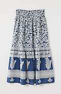 pure jill border-print maxi skirt