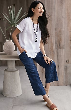 Image for Pure Jill Indigo Dobby Crops