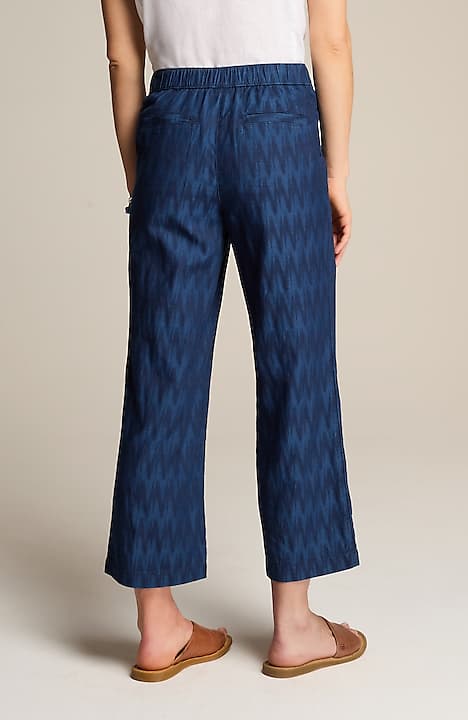 pure jill indigo dobby crops