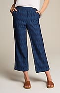 pure jill indigo dobby crops