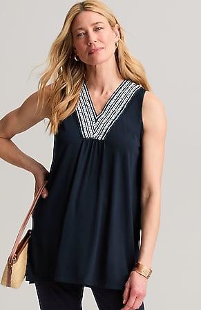 Image for Embroidered Sleeveless Tunic