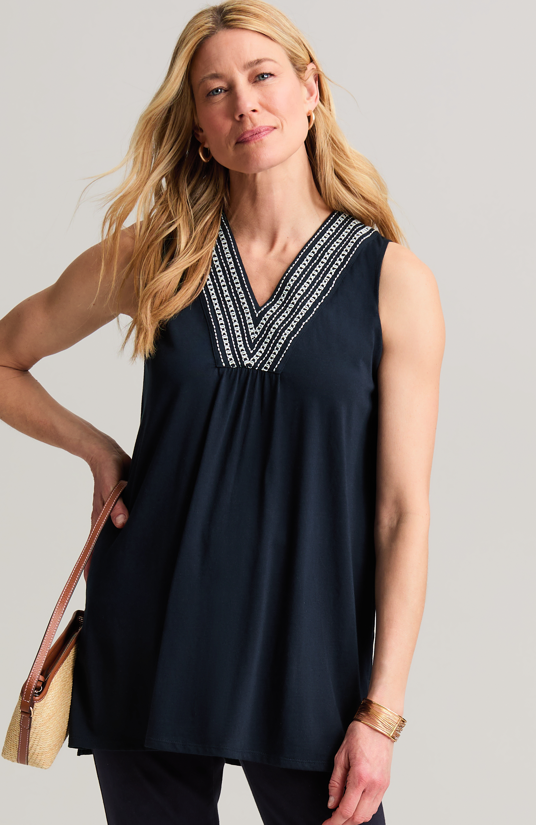 Embroidered Sleeveless Tunic - image 2