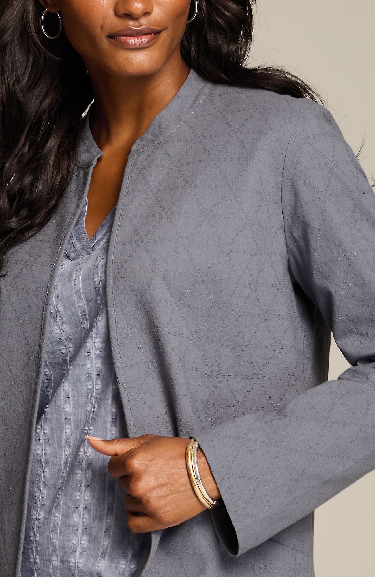 Jjill J.jill Pure Jill Cotton Dobby Jacket