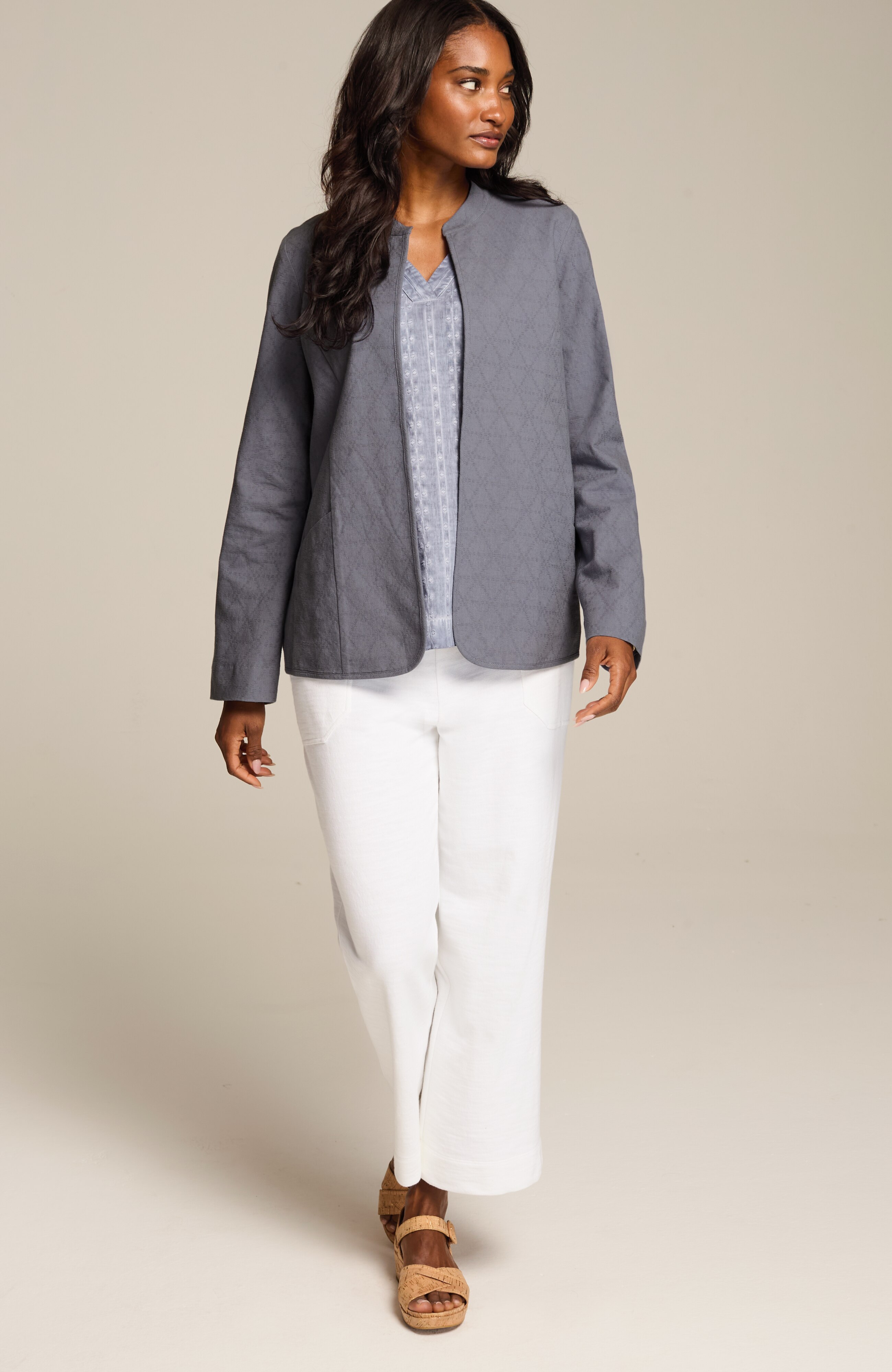 pure jill cotton dobby jacket