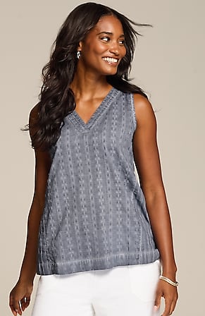 Image for Pure Jill Cotton Dobby A-Line Tank