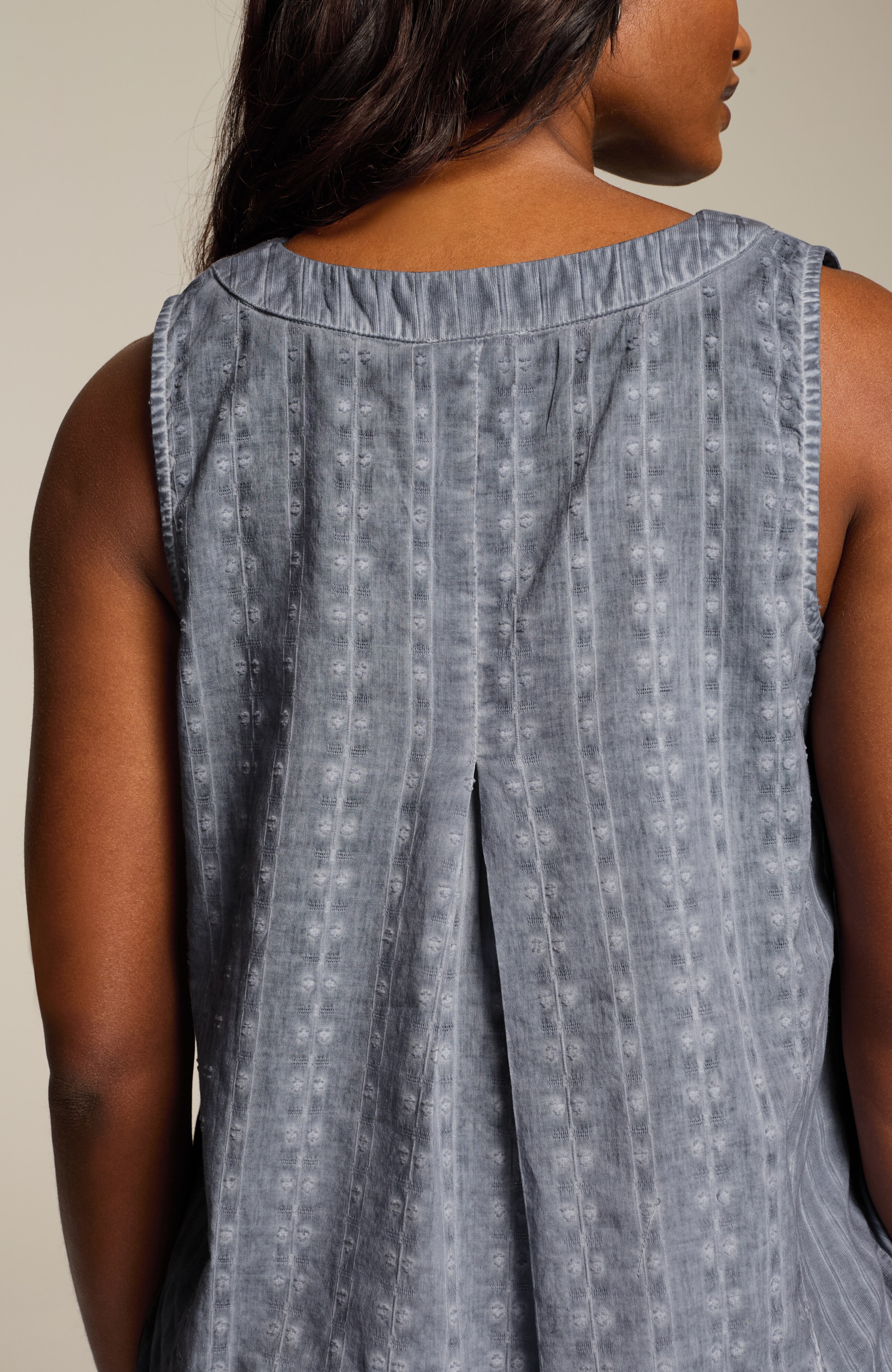 pure jill cotton dobby a-line tank