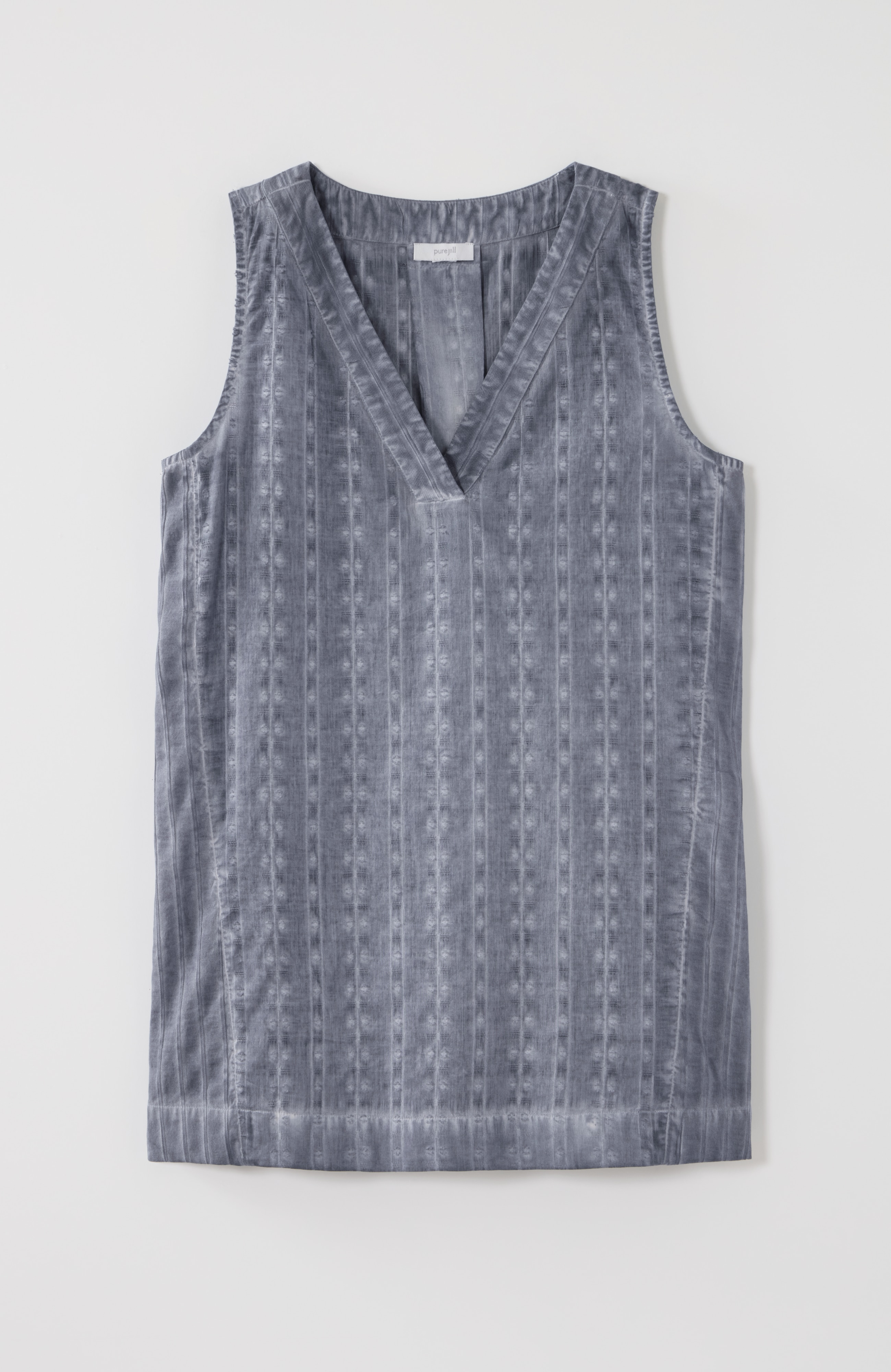 pure jill cotton dobby a-line tank