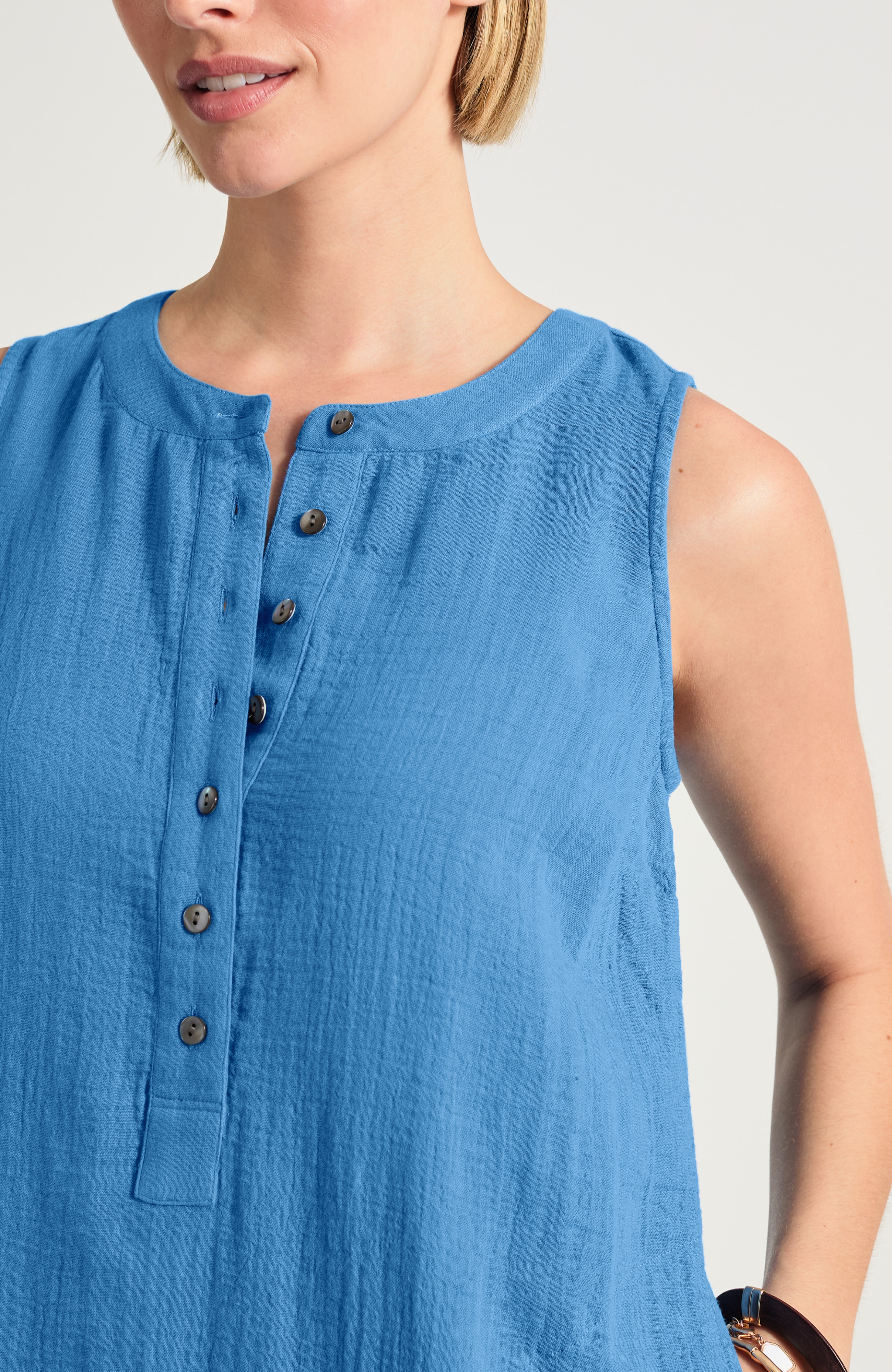 pure jill double-gauze midi dress