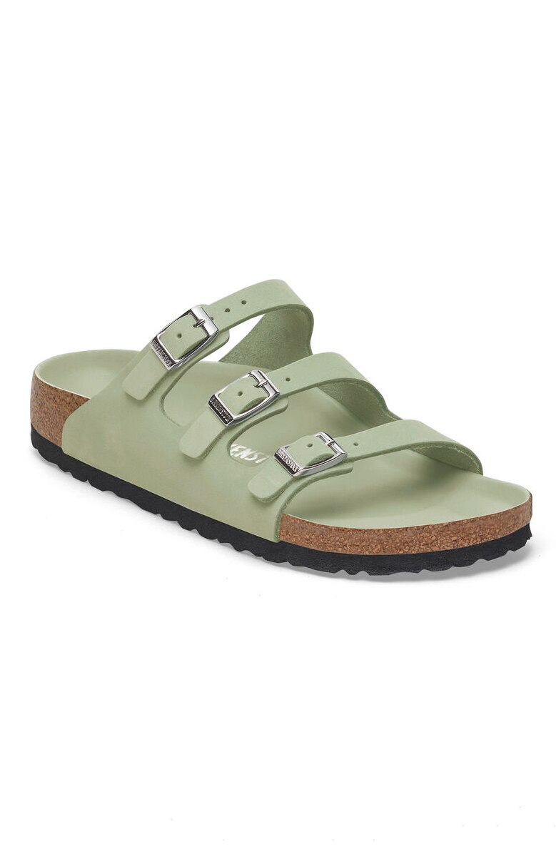 サンダル・ミュール BIRKENSTOCK Mint green leather Florida slippers BIRKENSTOCK FLORIDA SANDALS | JJill