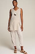 pure jill linen princess-seam tunic