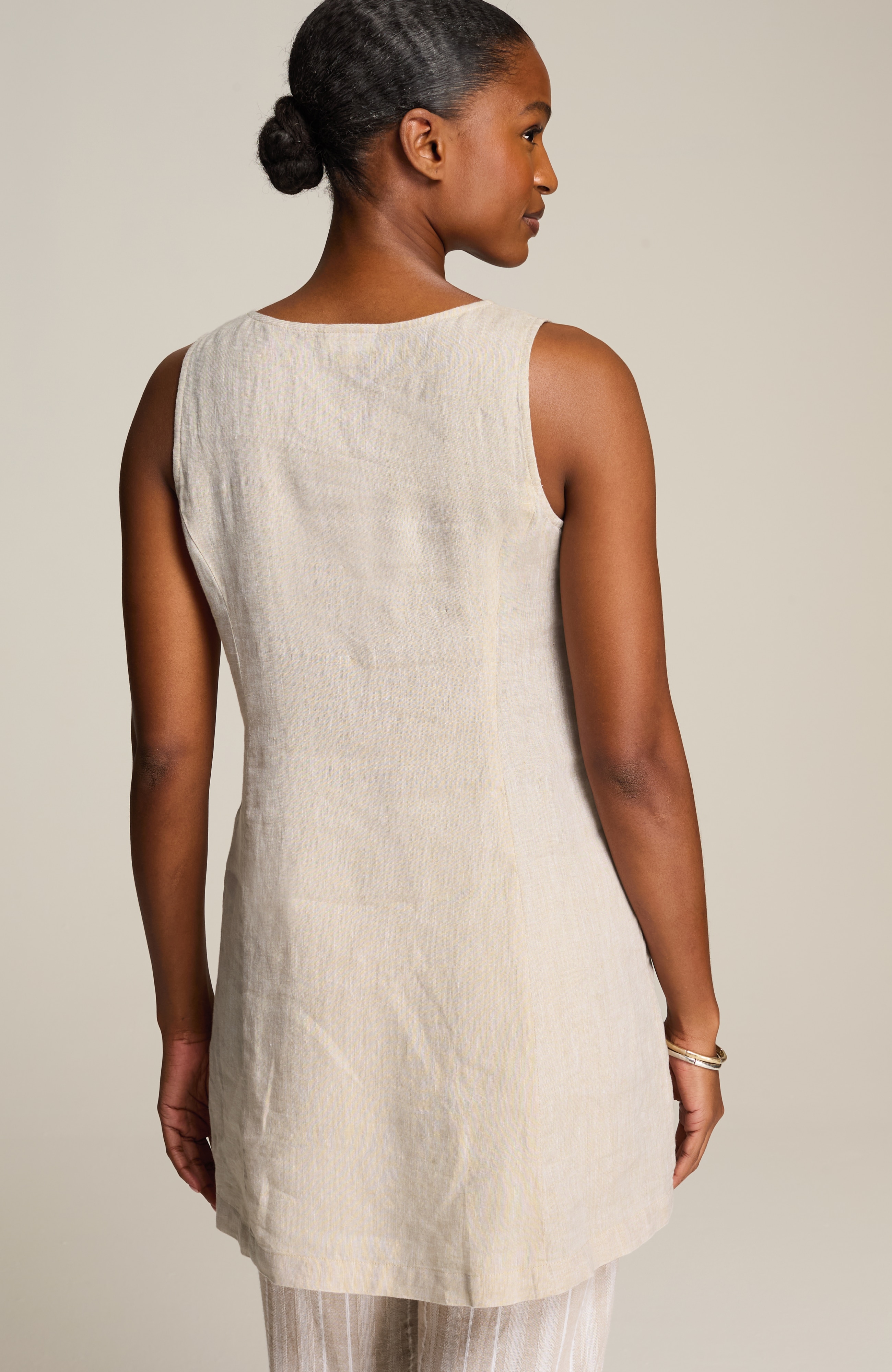 pure jill linen princess-seam tunic