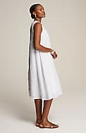 pure jill linen pintucked dress