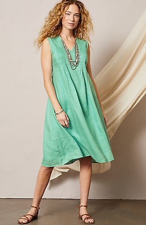Image for Pure Jill Linen Pintucked Dress