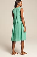 pure jill linen pintucked dress