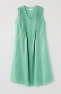 pure jill linen pintucked dress