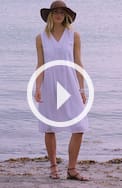 pure jill linen pintucked dress