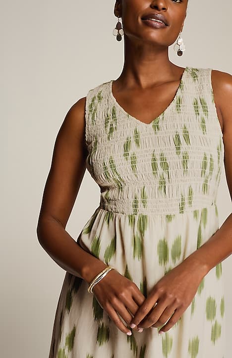 pure jill dip-dyed ikat dress