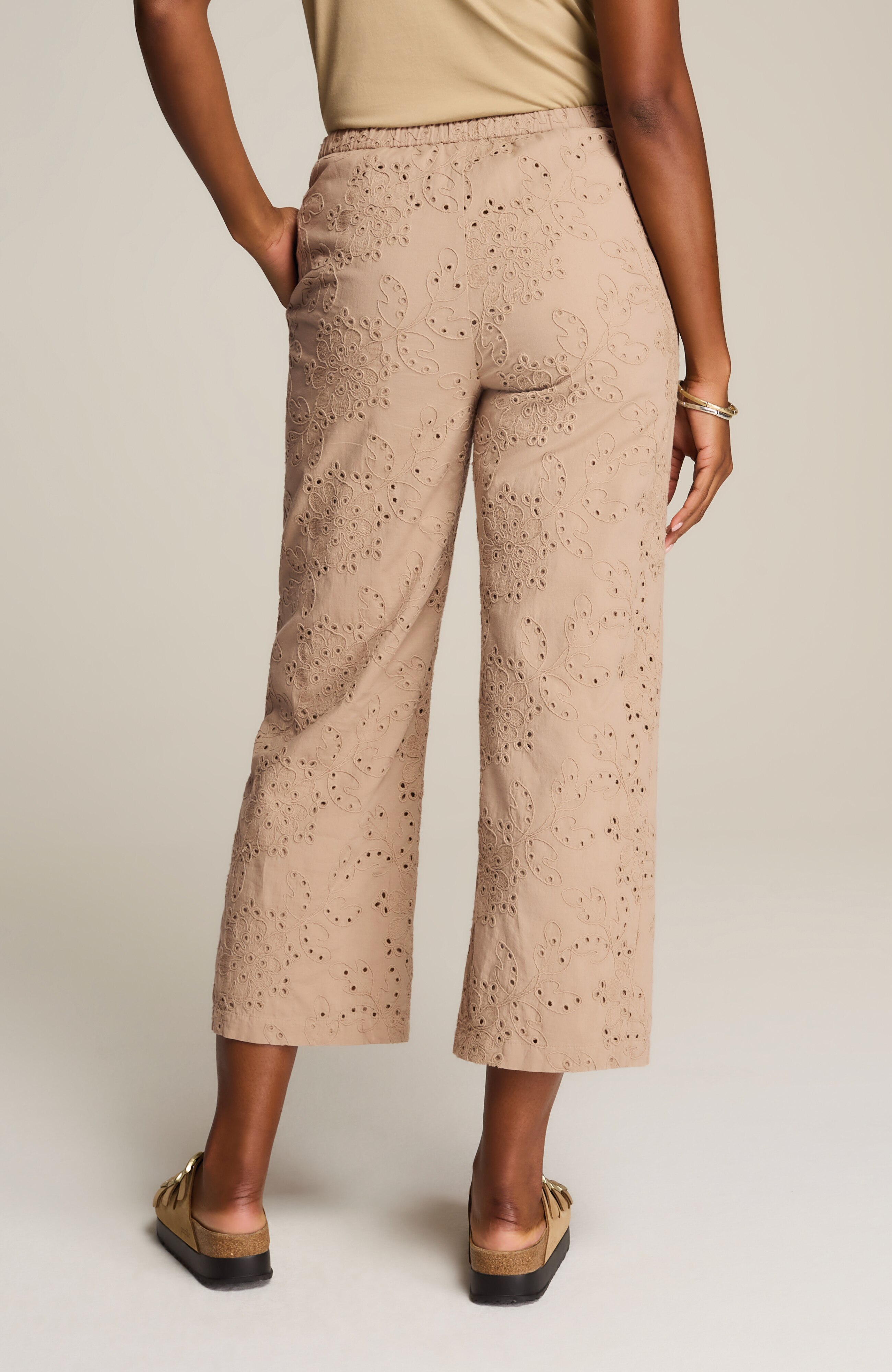 PURE JILL EYELET WIDE-LEG CROPS | JJill