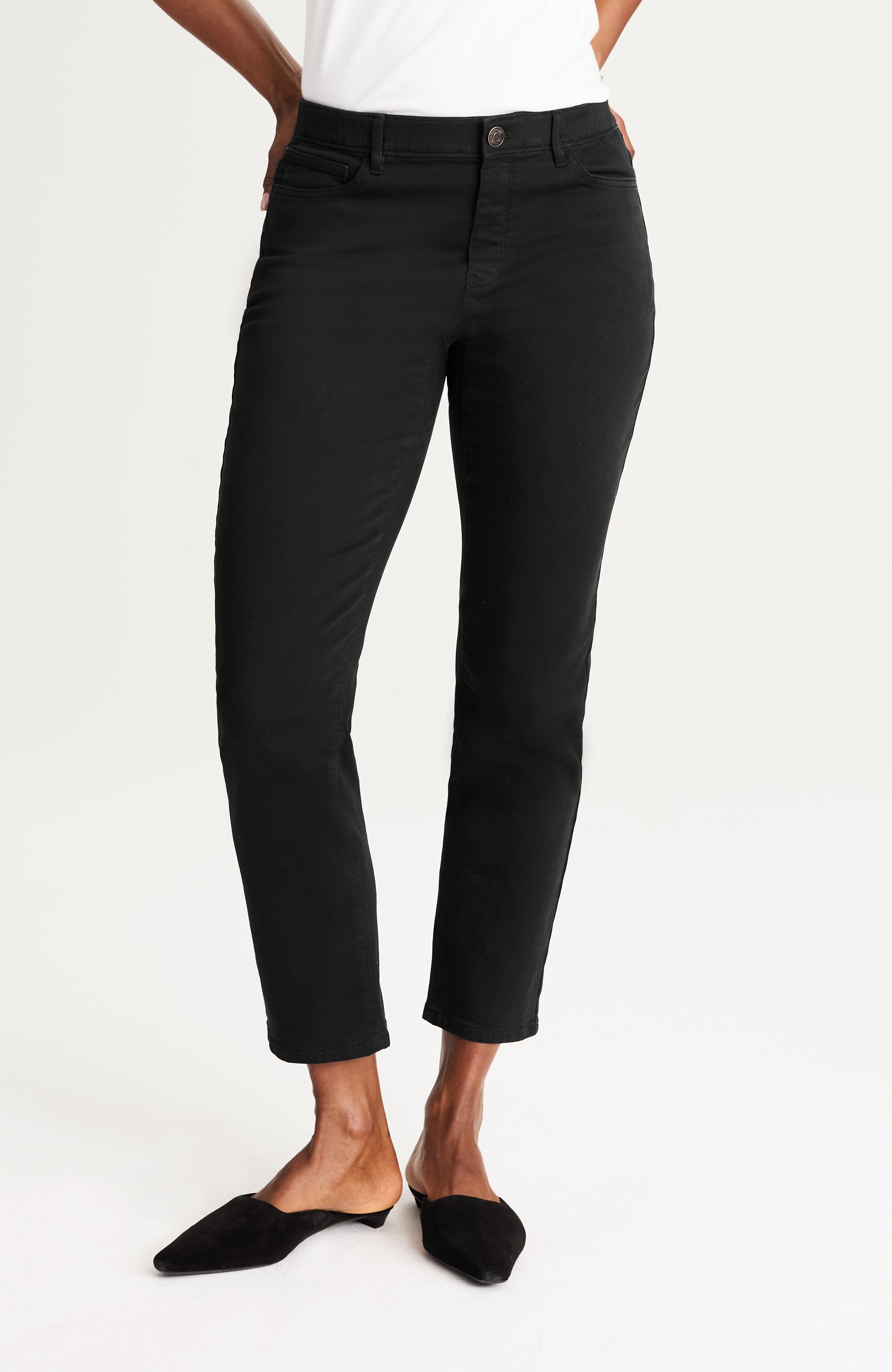 pure jill soft slim-leg jeans