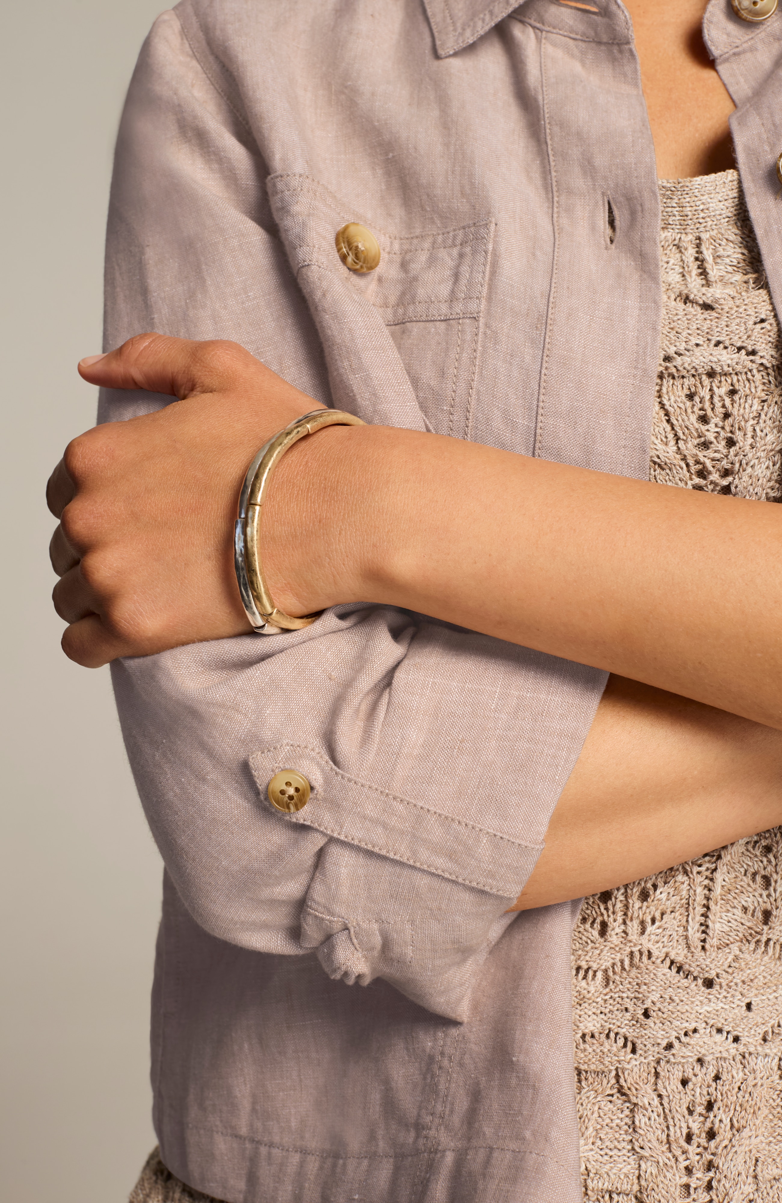 LINEN BUTTON-FRONT JACKET | JJill