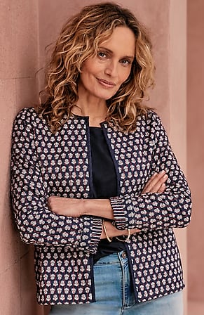 Image for Quilted Open-Front Jacket