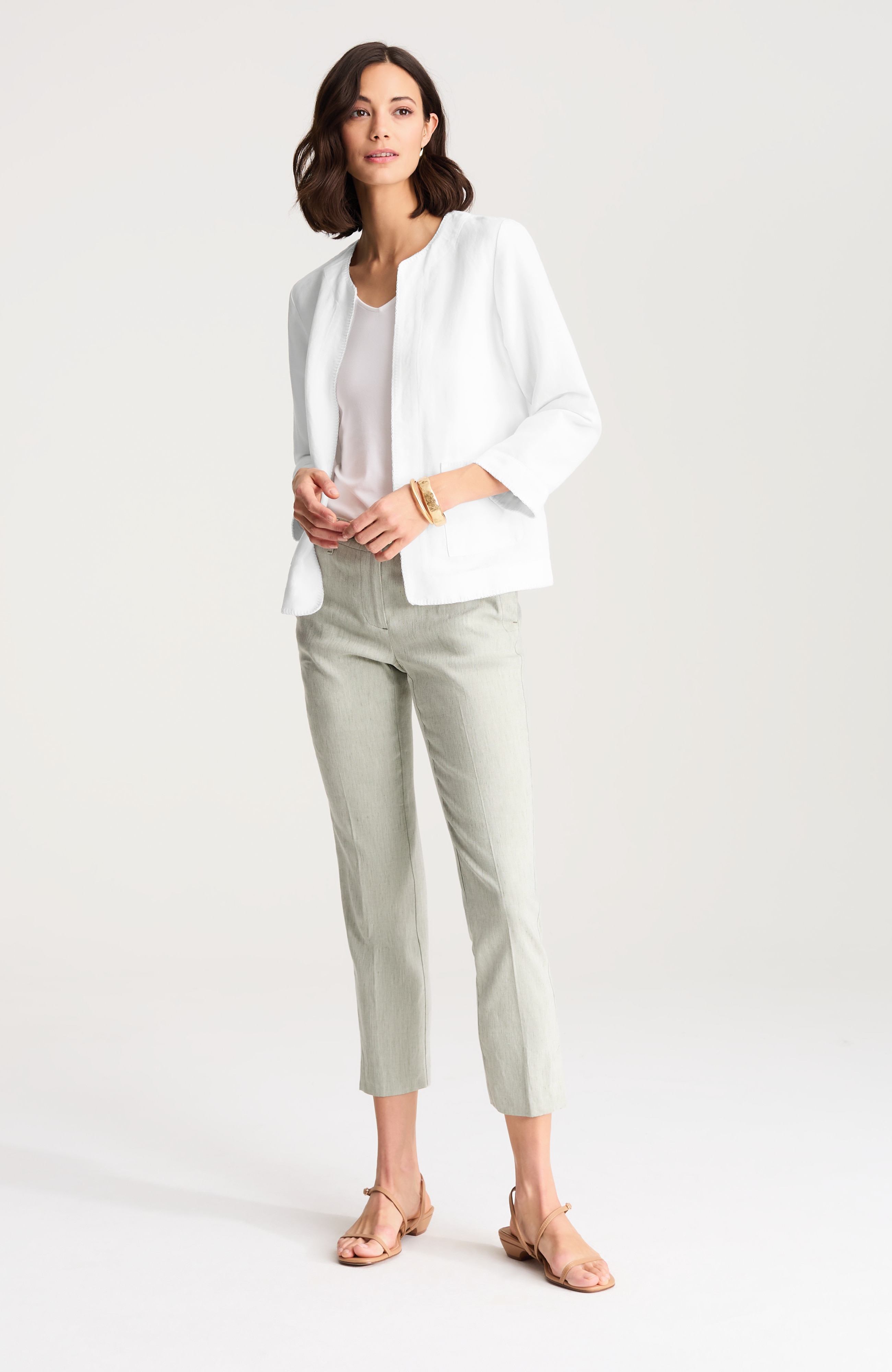Whipstitched Open-Front Jacket | JJill