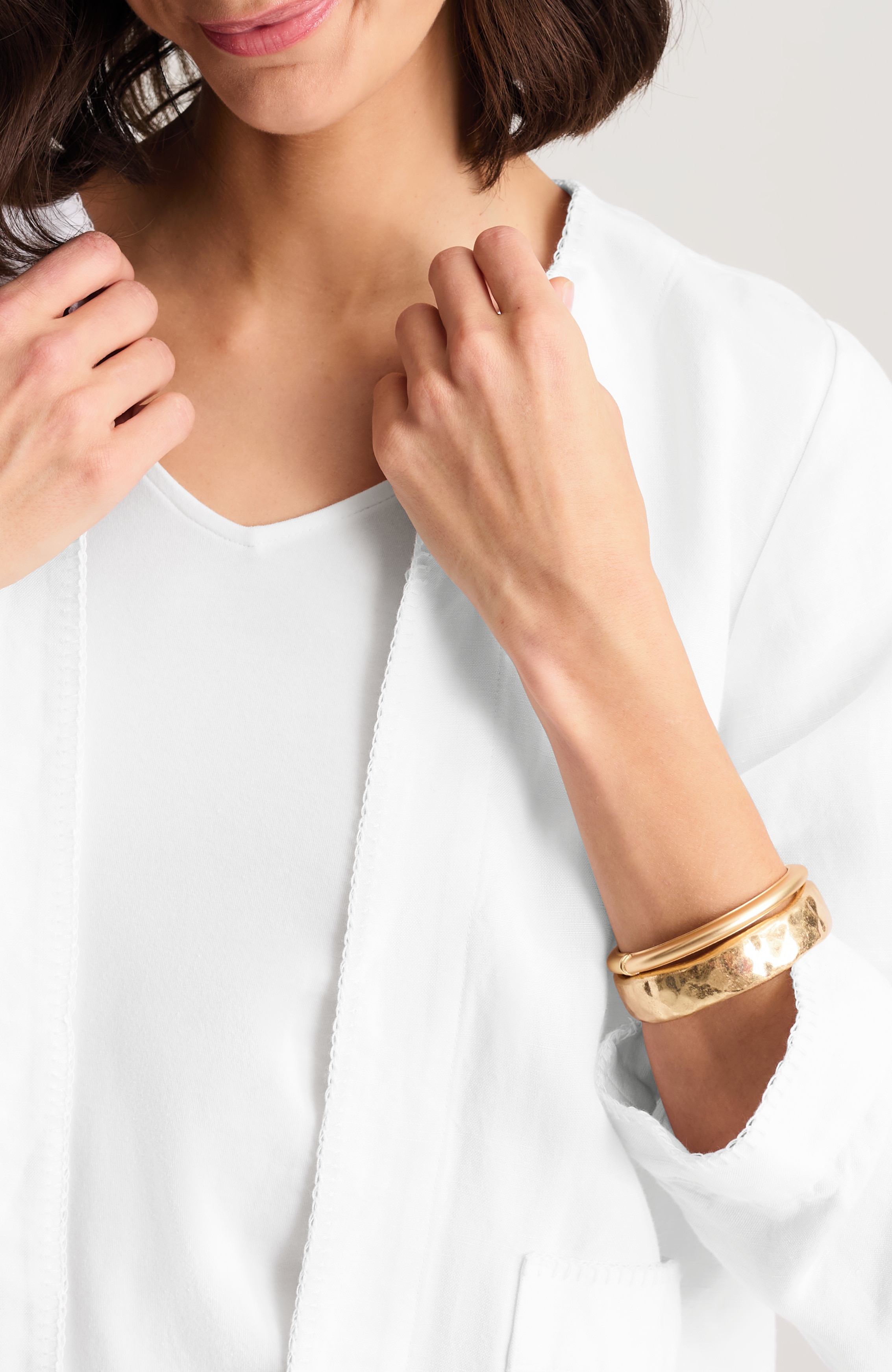 Whipstitched Open-Front Jacket | JJill