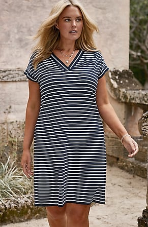 Image for Wearever Cuffed V-Neck T-Shirt Dress