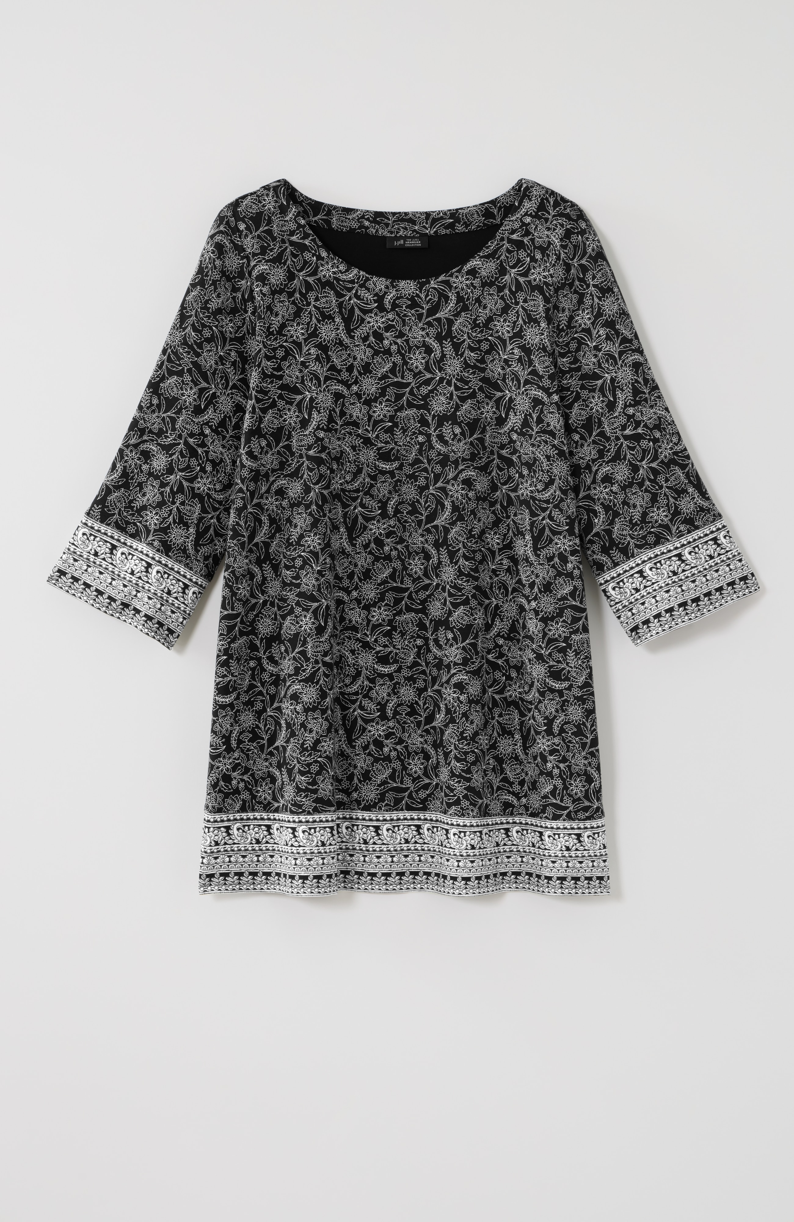 WE BORDER-PRINTED KNIT TOP | JJill