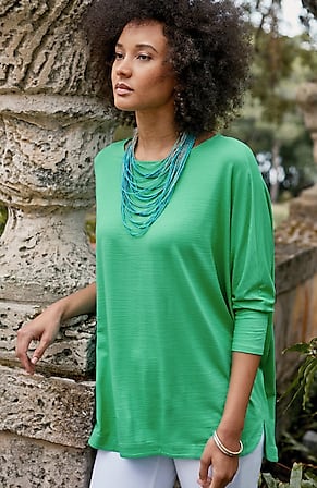 Image for Wearever Slub-Knit High-Low Hem Top