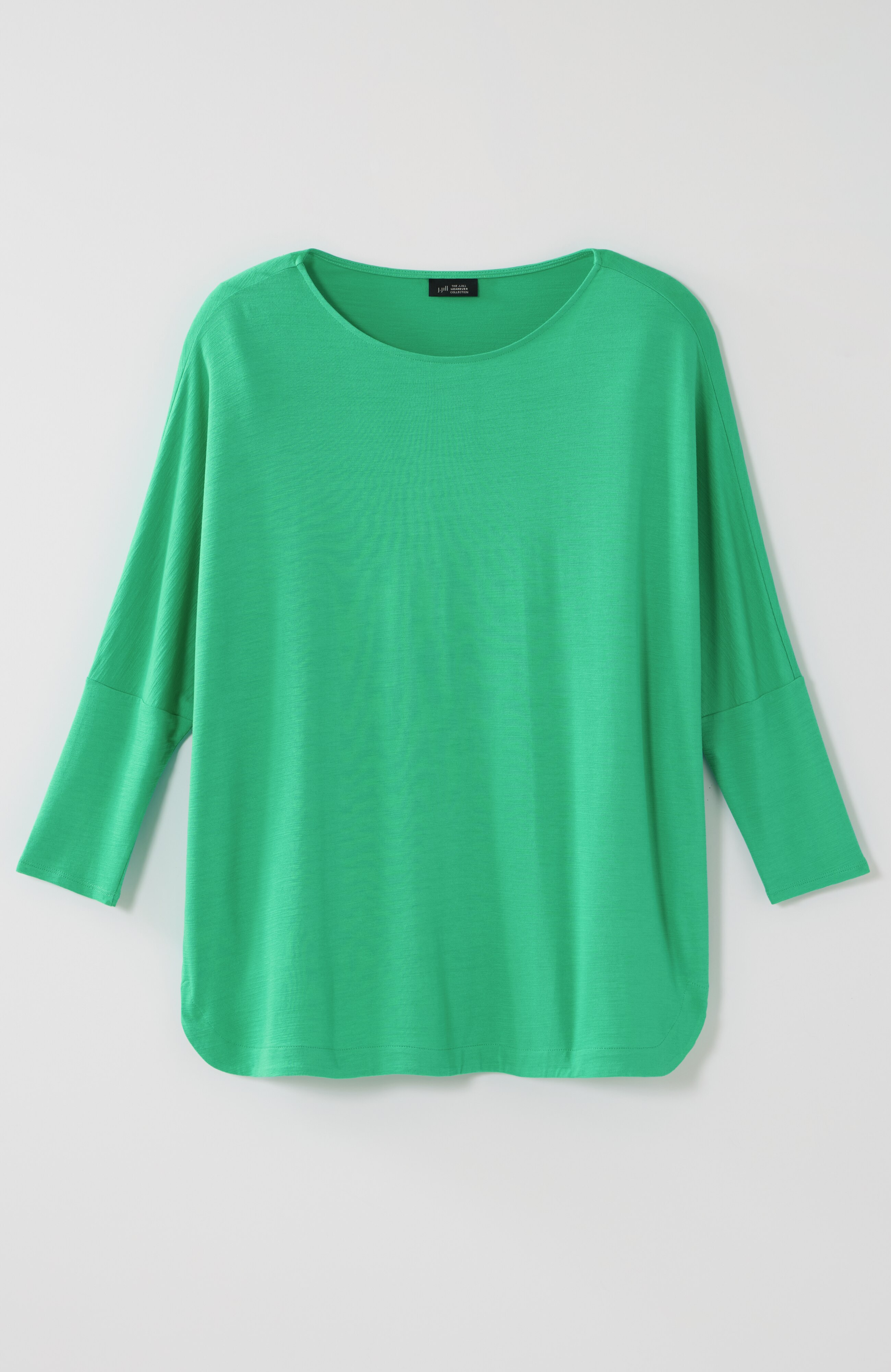 WE SLUB-KNIT HIGH-LOW HEM TOP | JJill