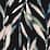 black watercolor ferns
