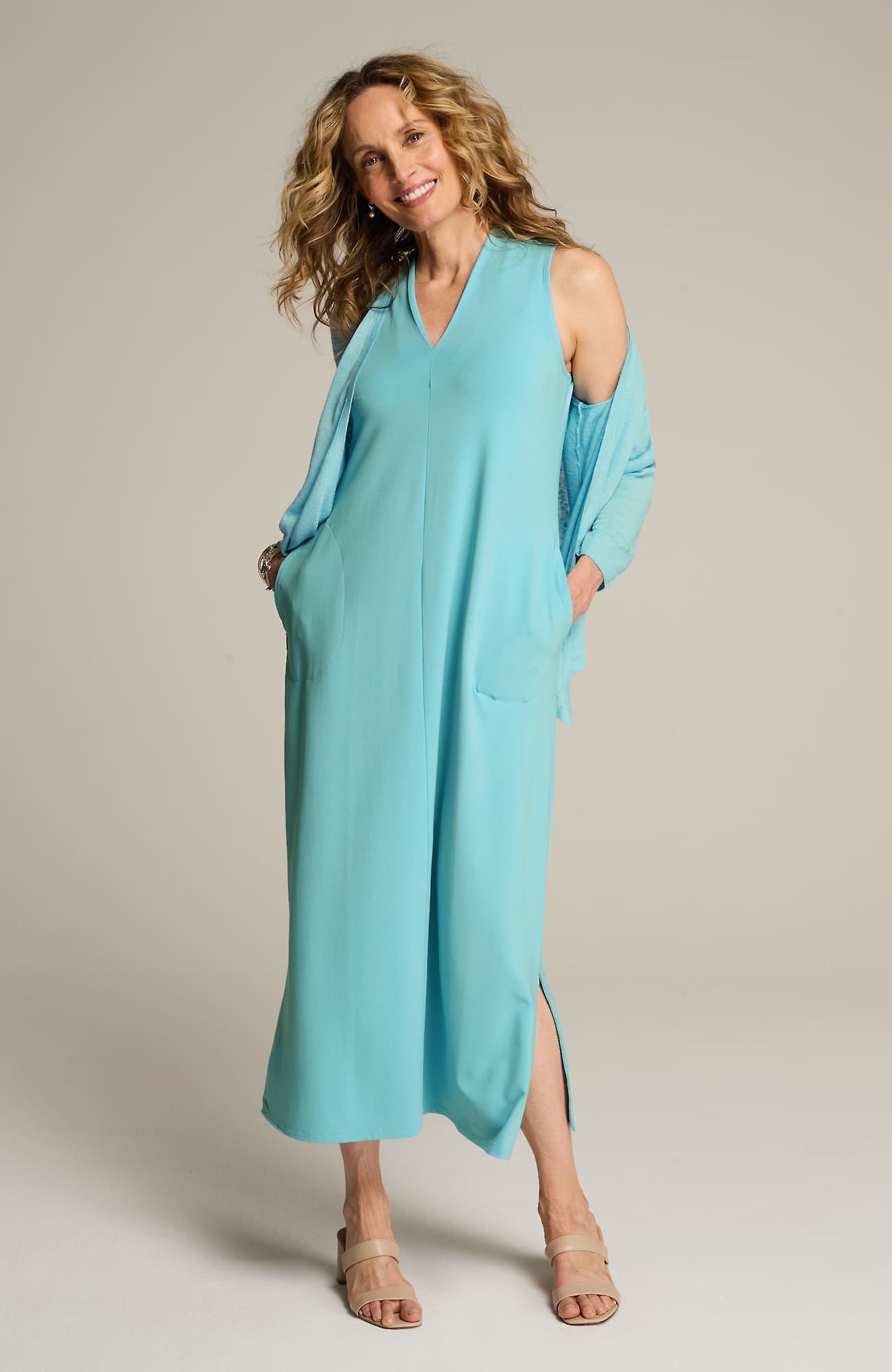 Jjill J.jill Wearever V-neck Midi Dress