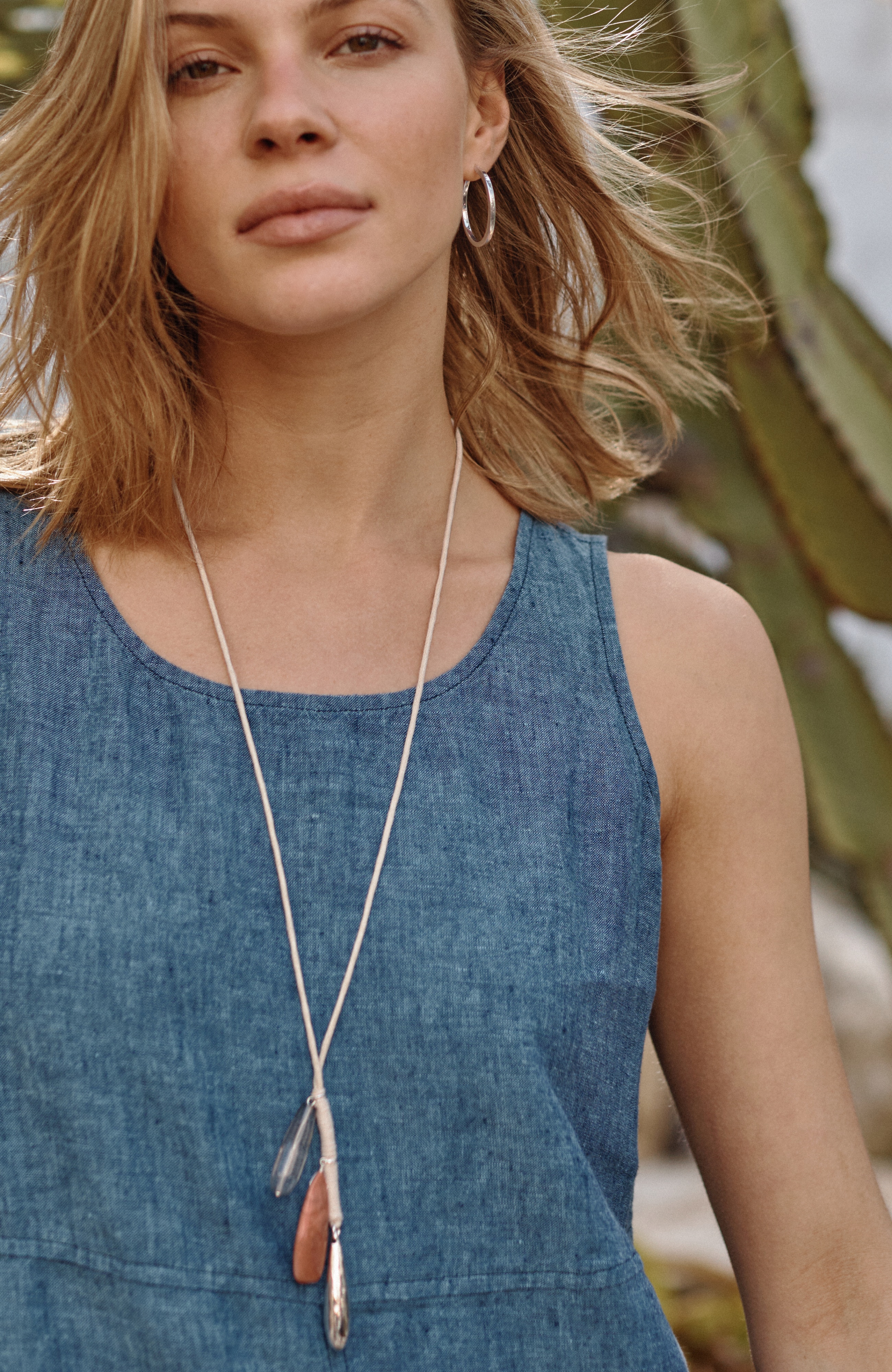 corded cluster necklace