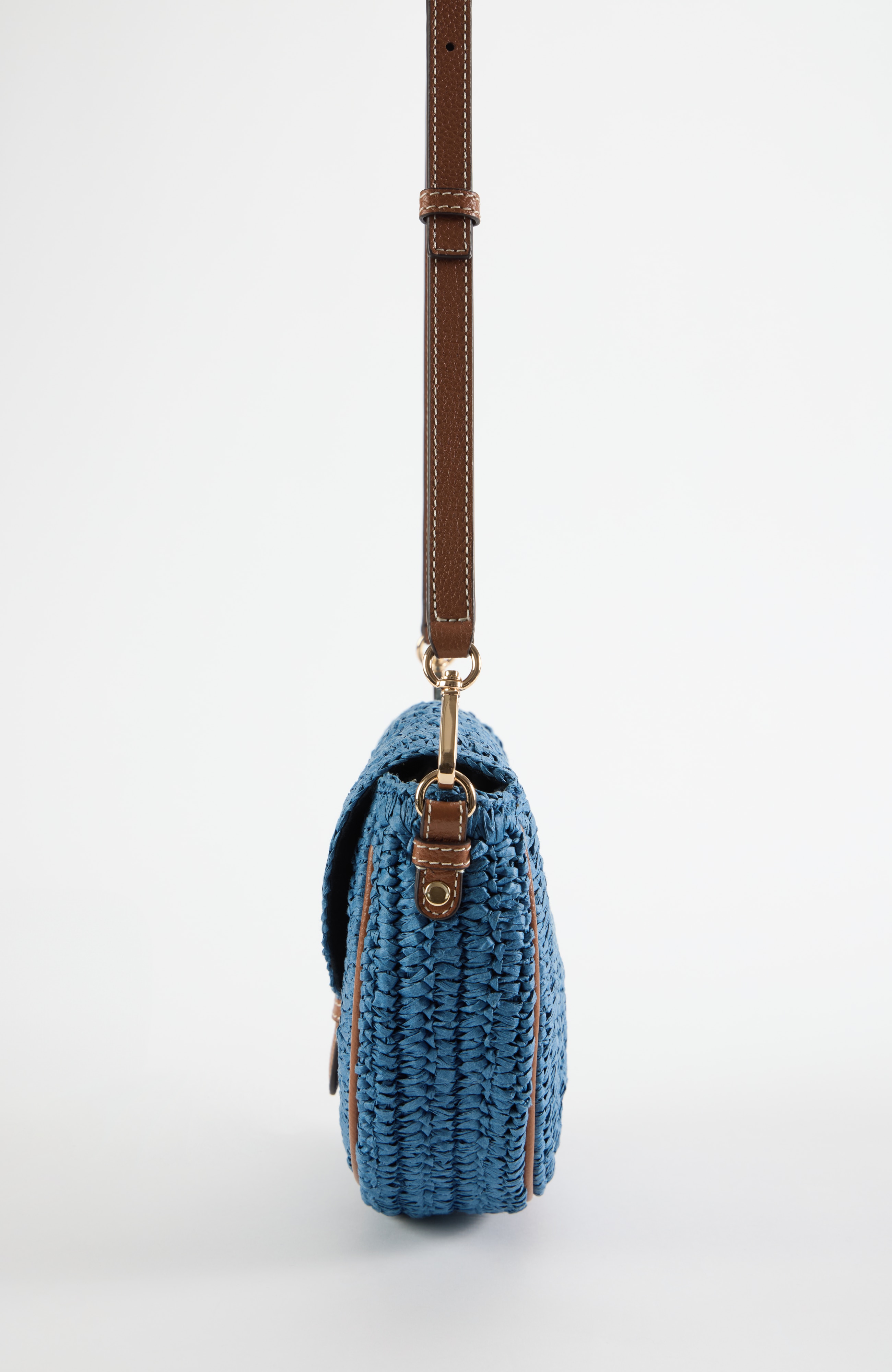 straw half-moon crossbody