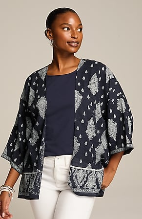 Image for Textured-Cotton Jacket