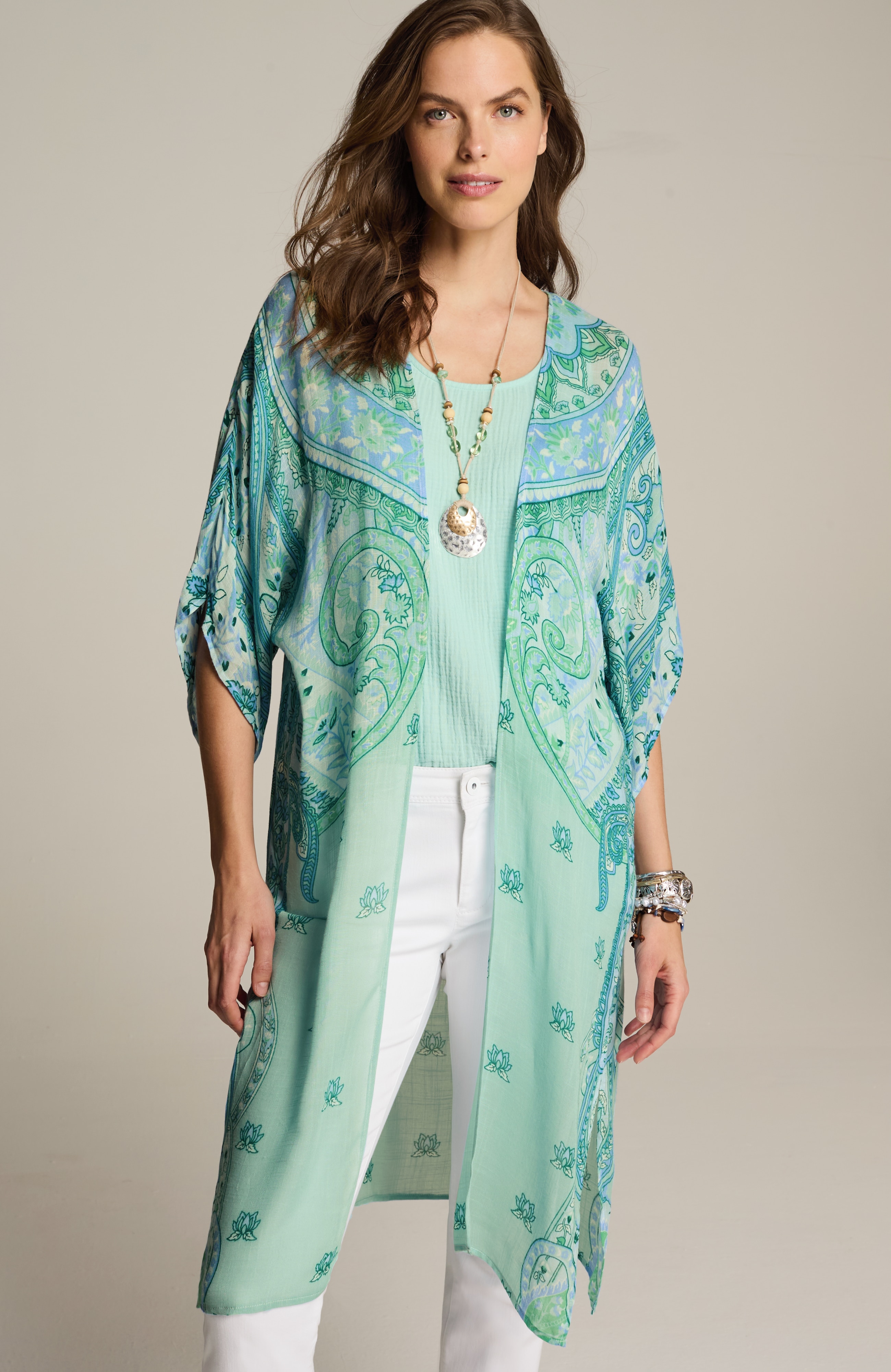 placed paisley duster